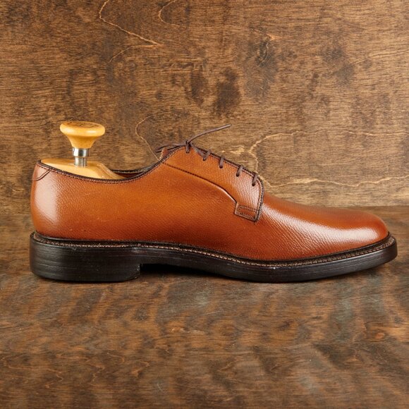 Florsheim 93603 NOS 5 Nail V-Cleat Brown PTB Men's Dress Shoes w/ Trees and Bags - Picture 6 of 16